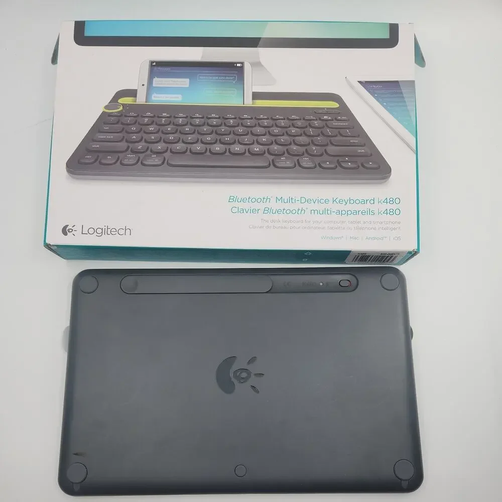 Logitech K480 Bluetooth‎ Multi-Device Wireless Keyboard Black Green (920-006973)
